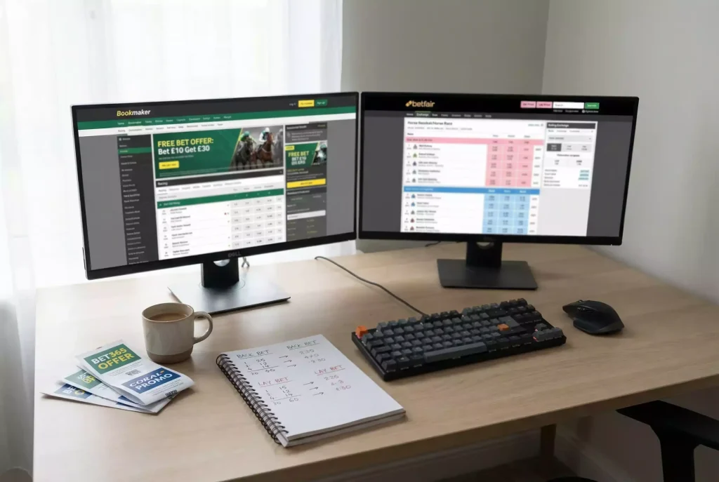 Matched betting strategy for horse racing free bets